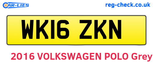 WK16ZKN are the vehicle registration plates.