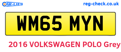 WM65MYN are the vehicle registration plates.