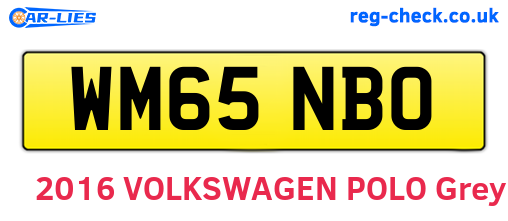 WM65NBO are the vehicle registration plates.