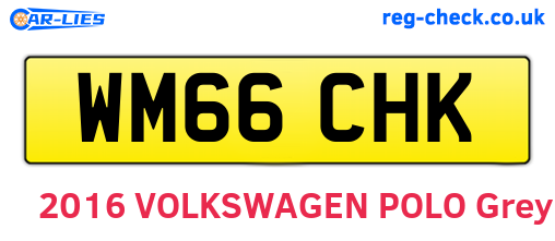 WM66CHK are the vehicle registration plates.