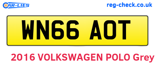 WN66AOT are the vehicle registration plates.