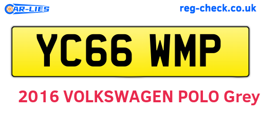 YC66WMP are the vehicle registration plates.