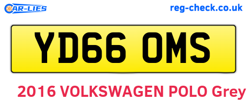 YD66OMS are the vehicle registration plates.