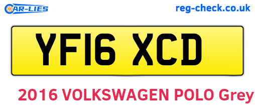 YF16XCD are the vehicle registration plates.