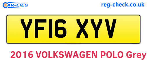 YF16XYV are the vehicle registration plates.