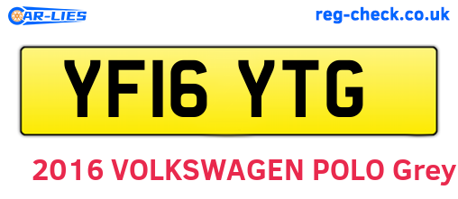 YF16YTG are the vehicle registration plates.