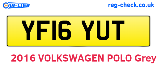 YF16YUT are the vehicle registration plates.
