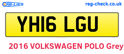 YH16LGU are the vehicle registration plates.