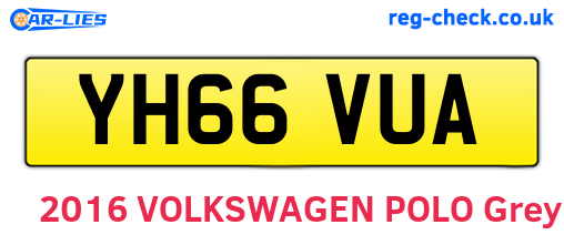 YH66VUA are the vehicle registration plates.