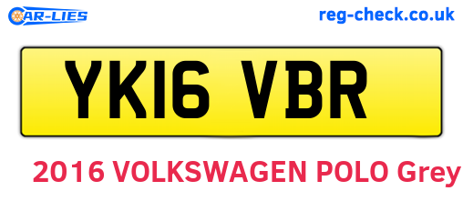 YK16VBR are the vehicle registration plates.