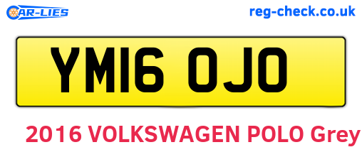 YM16OJO are the vehicle registration plates.