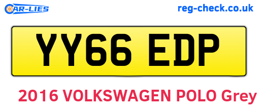 YY66EDP are the vehicle registration plates.