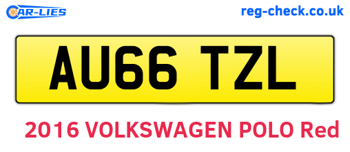 AU66TZL are the vehicle registration plates.