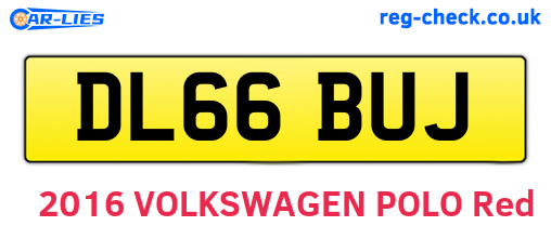 DL66BUJ are the vehicle registration plates.