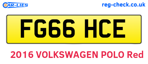 FG66HCE are the vehicle registration plates.