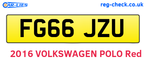 FG66JZU are the vehicle registration plates.