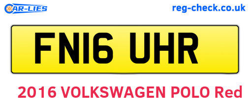 FN16UHR are the vehicle registration plates.