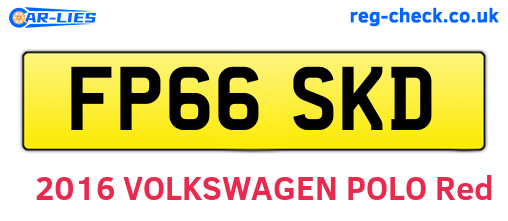 FP66SKD are the vehicle registration plates.