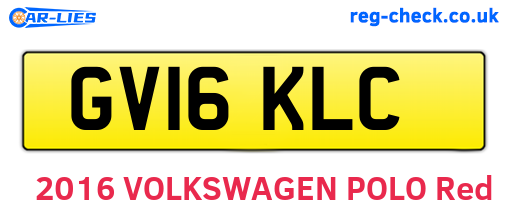 GV16KLC are the vehicle registration plates.
