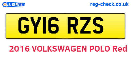 GY16RZS are the vehicle registration plates.