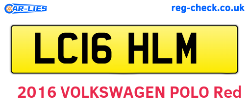 LC16HLM are the vehicle registration plates.