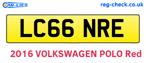 LC66NRE are the vehicle registration plates.