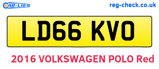 LD66KVO are the vehicle registration plates.