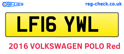 LF16YWL are the vehicle registration plates.