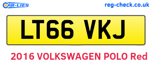 LT66VKJ are the vehicle registration plates.