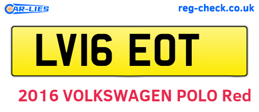 LV16EOT are the vehicle registration plates.
