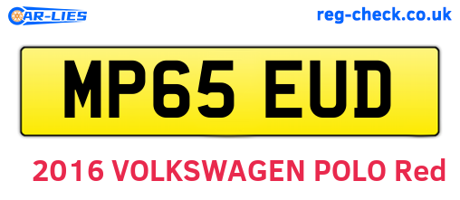 MP65EUD are the vehicle registration plates.