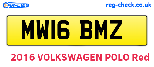 MW16BMZ are the vehicle registration plates.