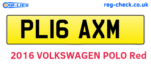 PL16AXM are the vehicle registration plates.