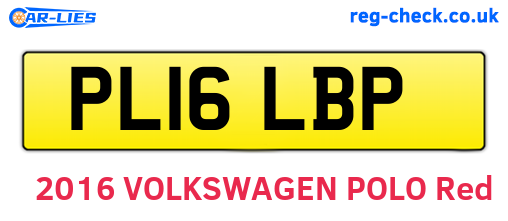 PL16LBP are the vehicle registration plates.