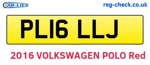 PL16LLJ are the vehicle registration plates.
