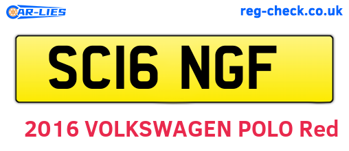 SC16NGF are the vehicle registration plates.