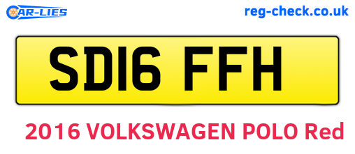 SD16FFH are the vehicle registration plates.