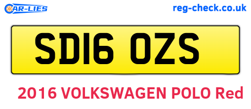 SD16OZS are the vehicle registration plates.