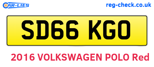 SD66KGO are the vehicle registration plates.