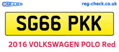 SG66PKK are the vehicle registration plates.
