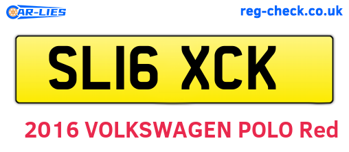 SL16XCK are the vehicle registration plates.