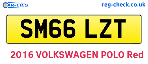 SM66LZT are the vehicle registration plates.