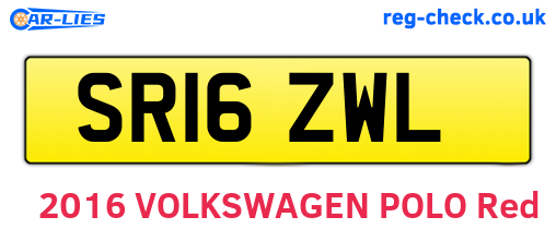 SR16ZWL are the vehicle registration plates.