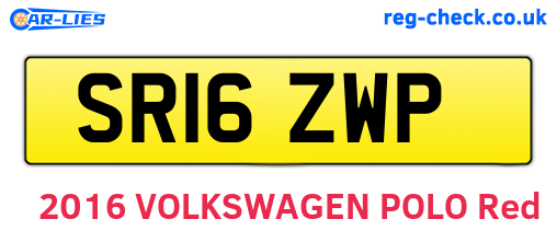 SR16ZWP are the vehicle registration plates.