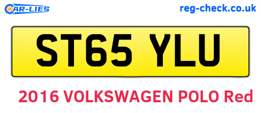 ST65YLU are the vehicle registration plates.