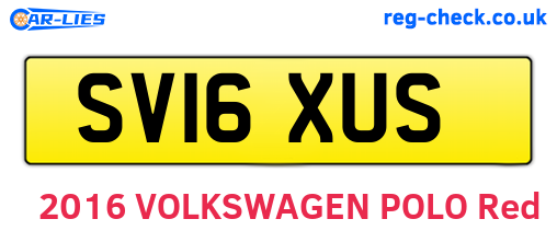 SV16XUS are the vehicle registration plates.