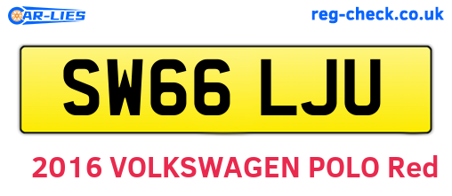 SW66LJU are the vehicle registration plates.