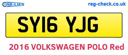 SY16YJG are the vehicle registration plates.