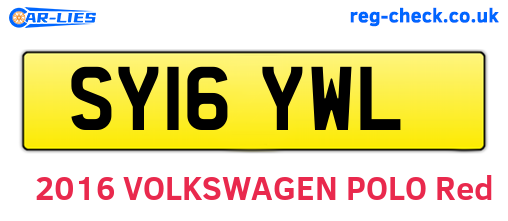 SY16YWL are the vehicle registration plates.