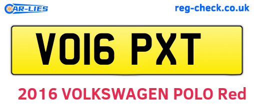 VO16PXT are the vehicle registration plates.